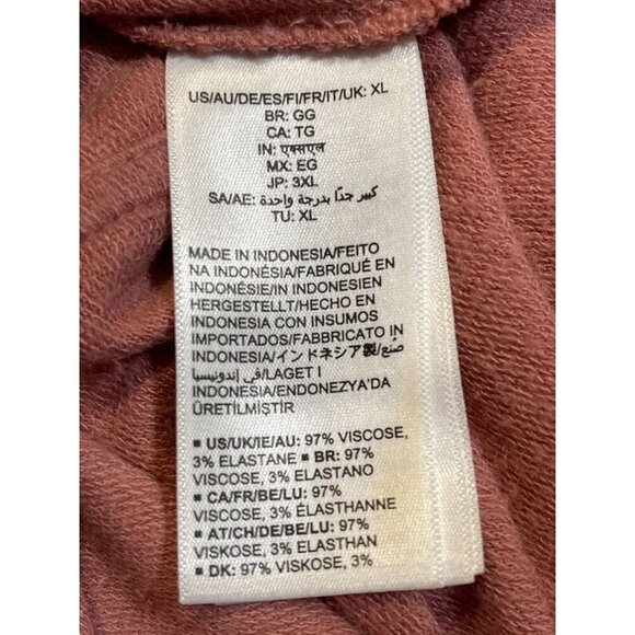 Daily Ritual Super Soft Terry Long Sleeve Shirt With Shirttail Hem SIZE-XL - Picture 5 of 6